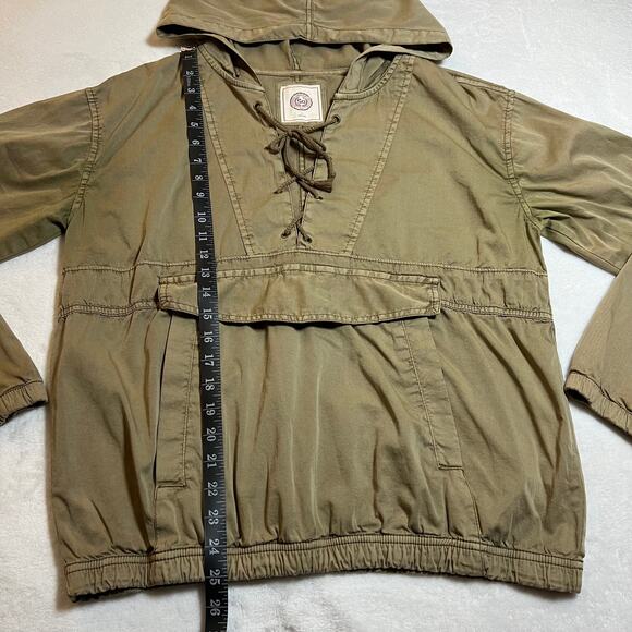 SO Utility Pullover Lace Up Jacket with Hood Size Large Casual Lightweight - Picture 9 of 12